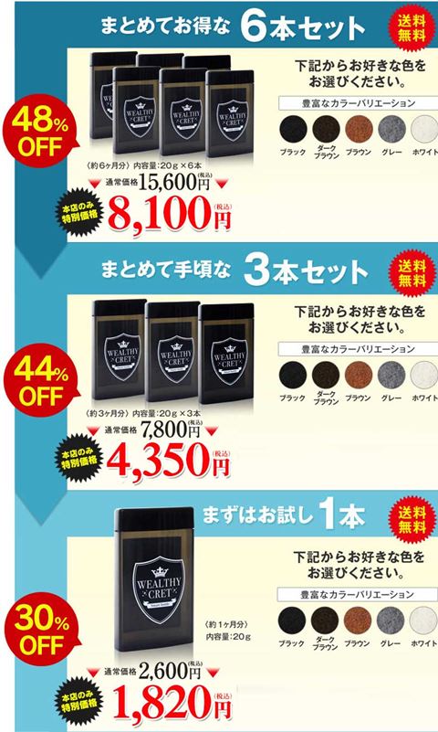 ウェルシークレットの価格
